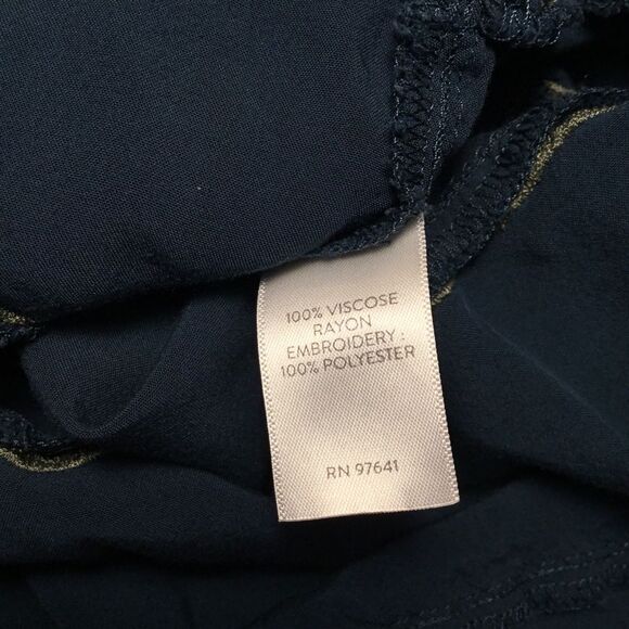 Teal green long sleeve top light sage green embroidery hippie boho XS petite - Picture 7 of 7